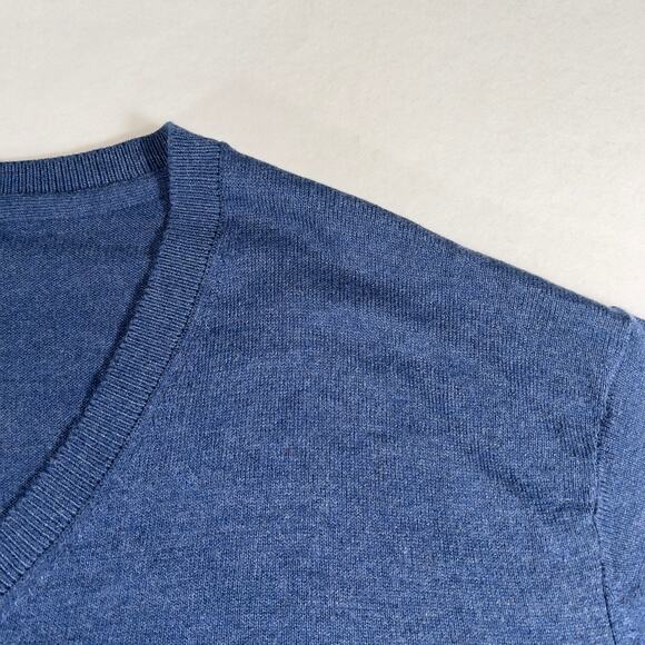 Foundry Supply Co V Neck Sweater Men 4XLT TALL Pullover Blue Biz Casual Golf - Picture 6 of 10